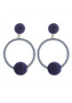 PENDIENTES HILO TRICOLOR AZULES TANTREND