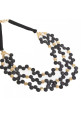 COLLAR TRIPLE LINEA NEGRO