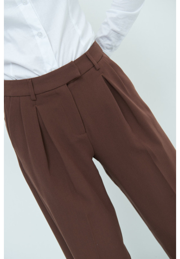 PANTALON PALAZZO MARRON ITALIA