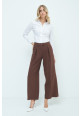 PANTALON PALAZZO MARRON ITALIA