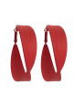 PENDIENTES ARO TEXTURADO ROJOS